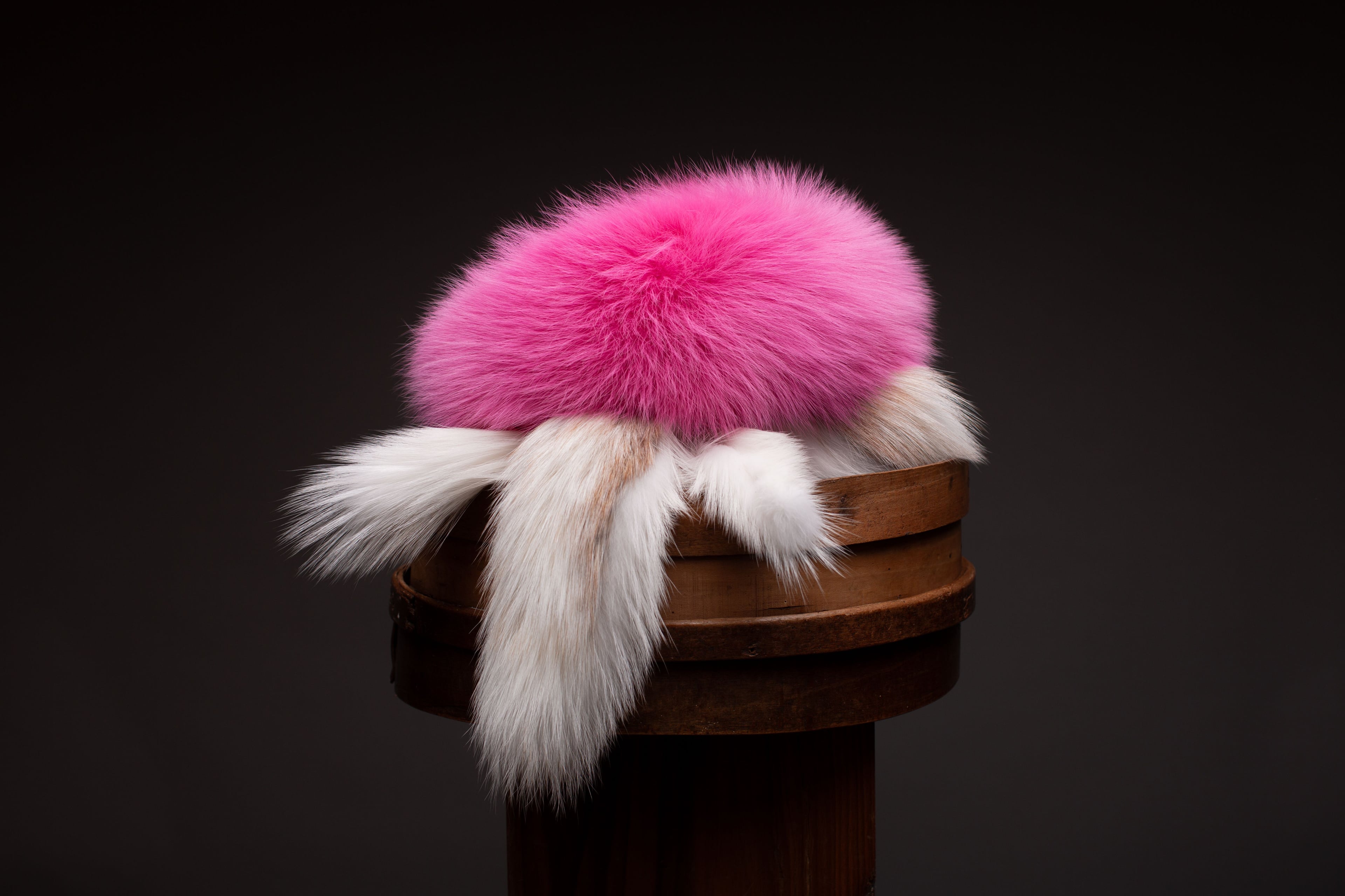 Pink & White Fox Scarf