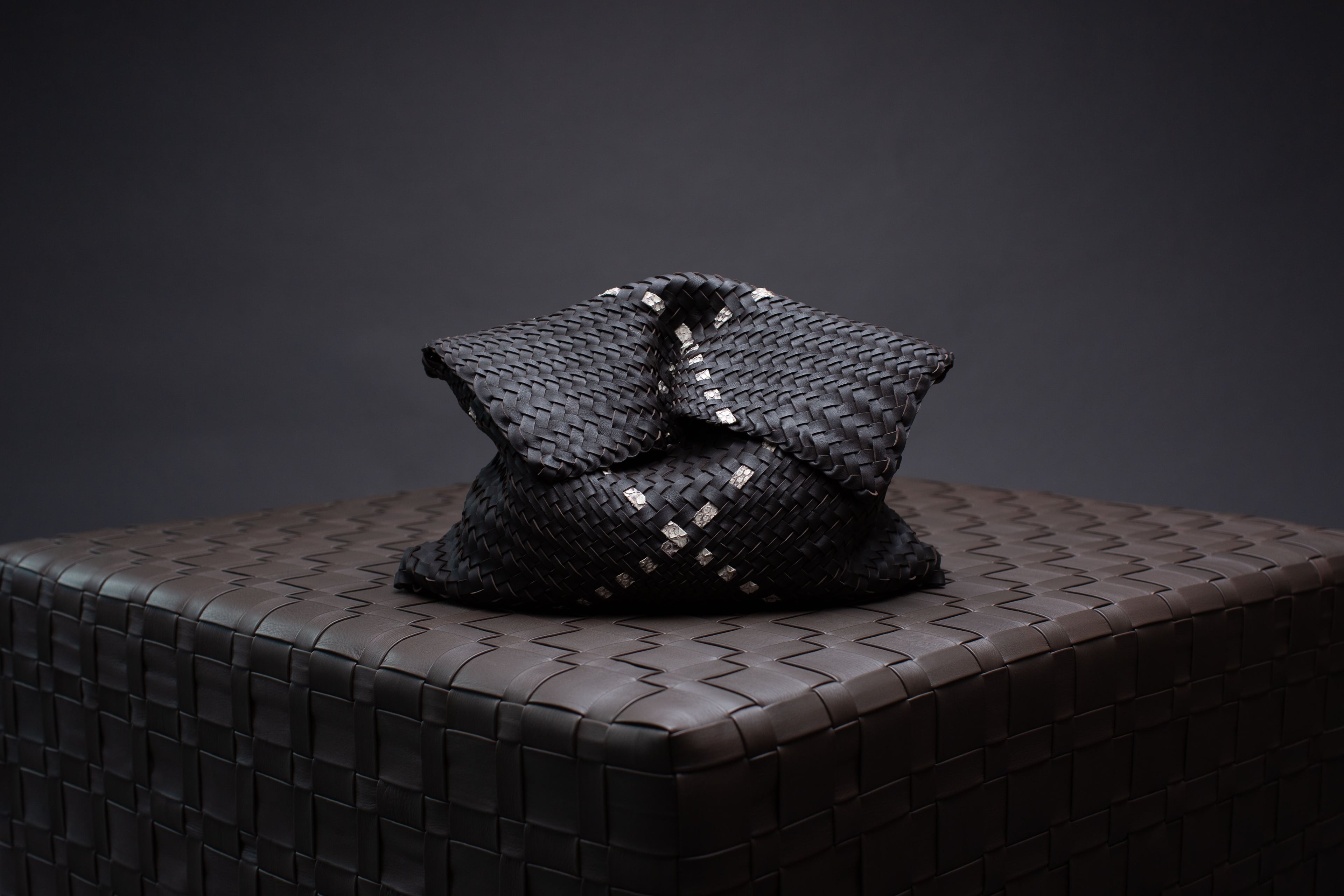 Black Python Clutch