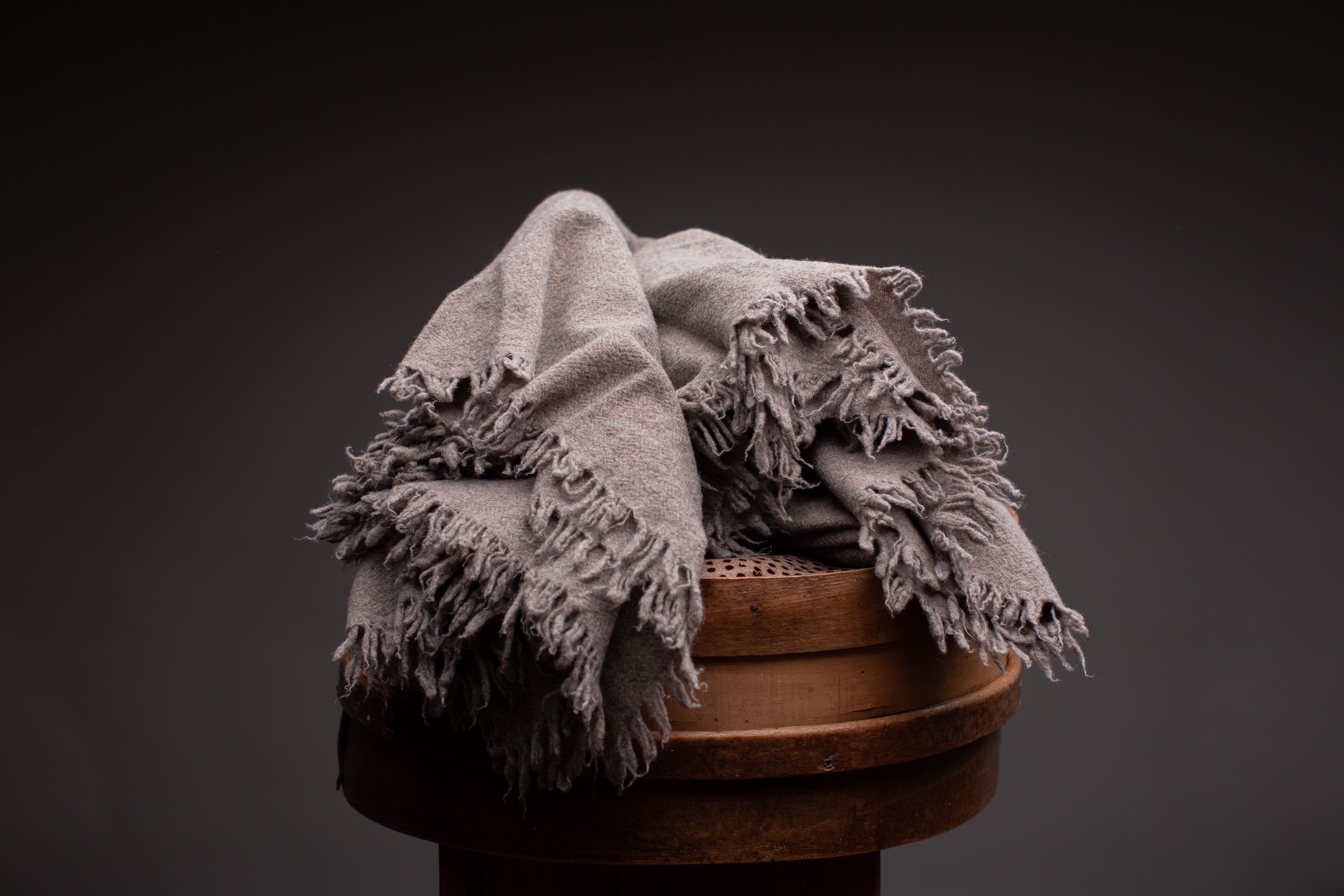 Grey Wool Scarf