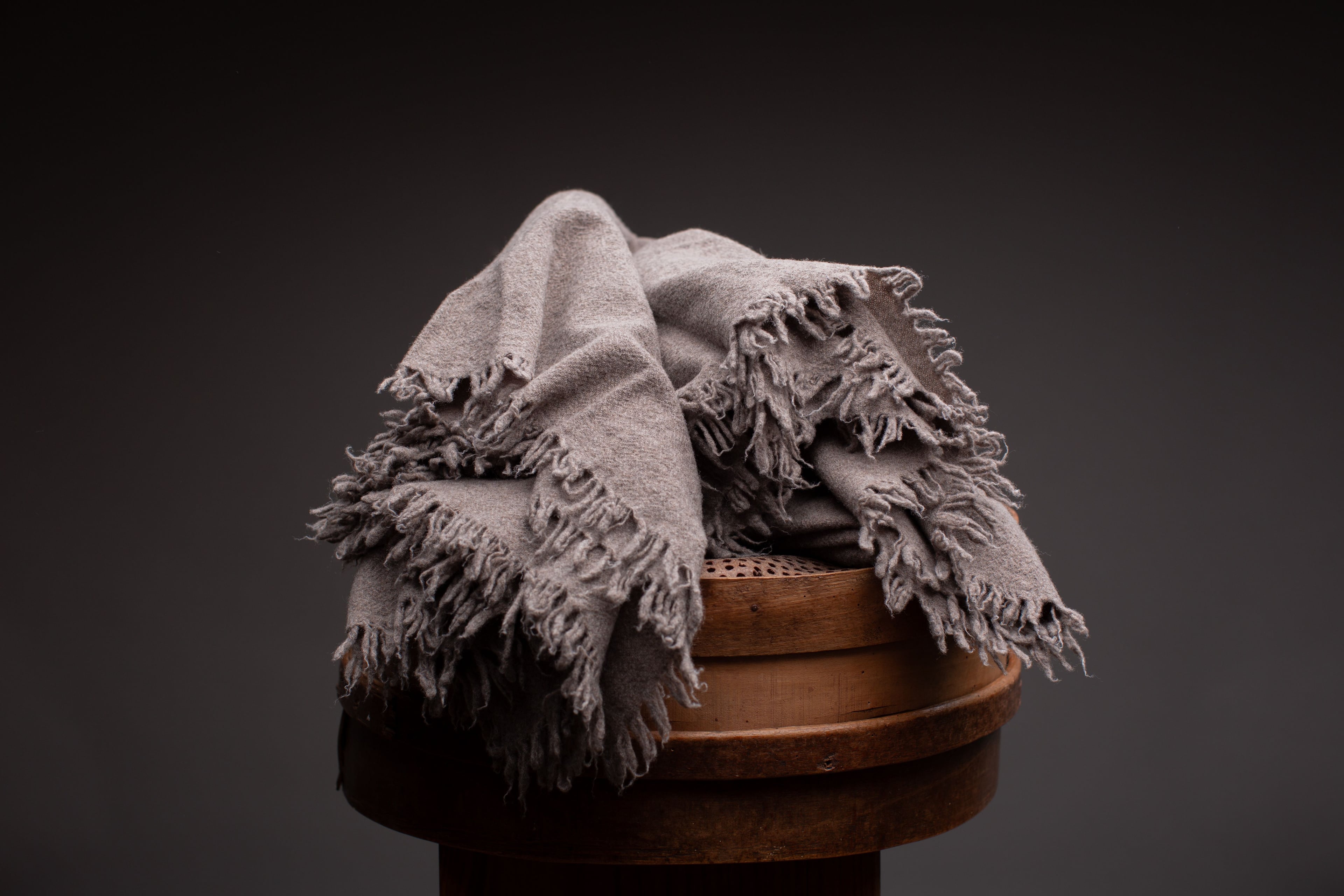 Grey Wool Scarf