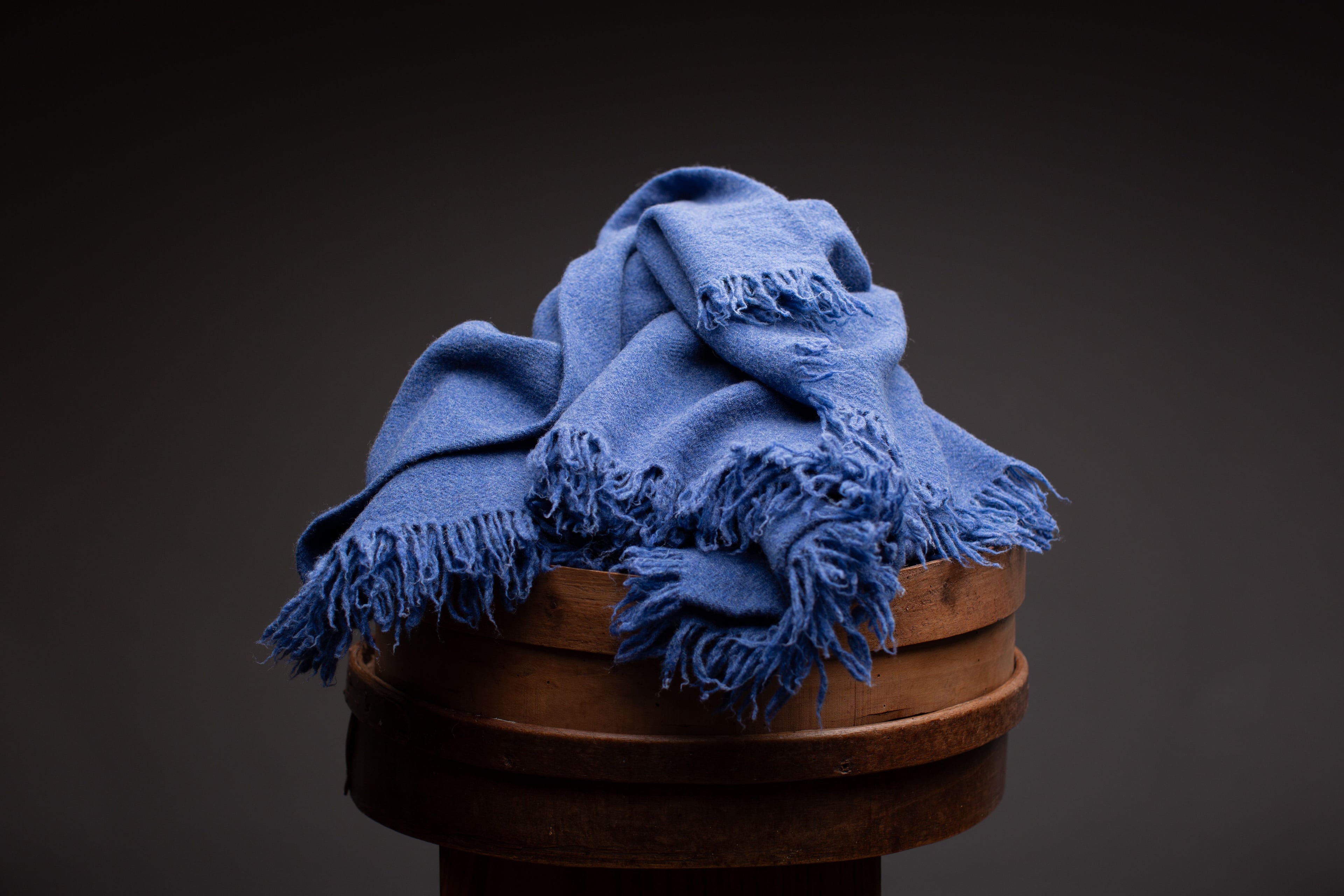 Blue Wool Scarf